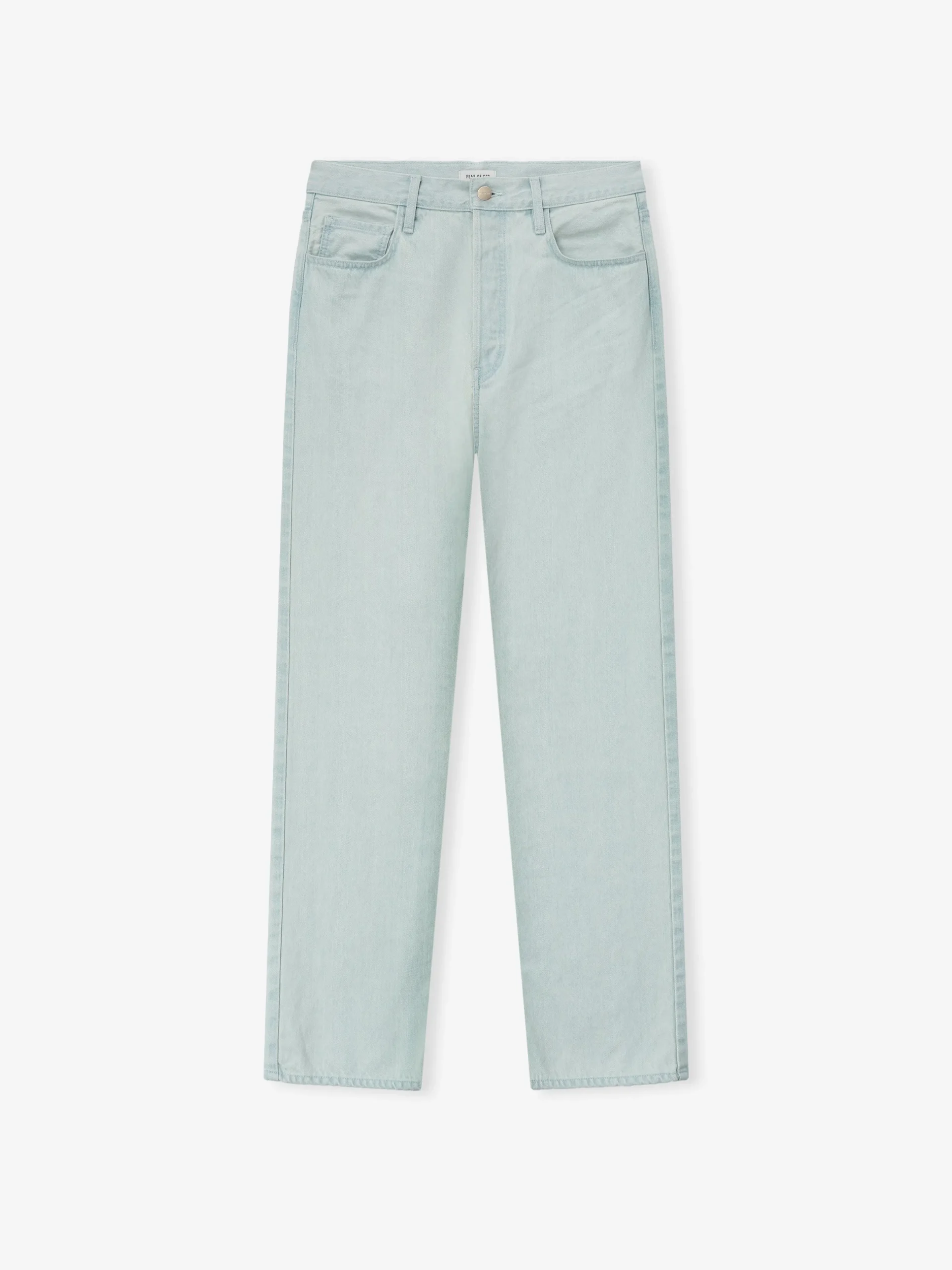 Bleach Washed Denim Straight 5 Pocket