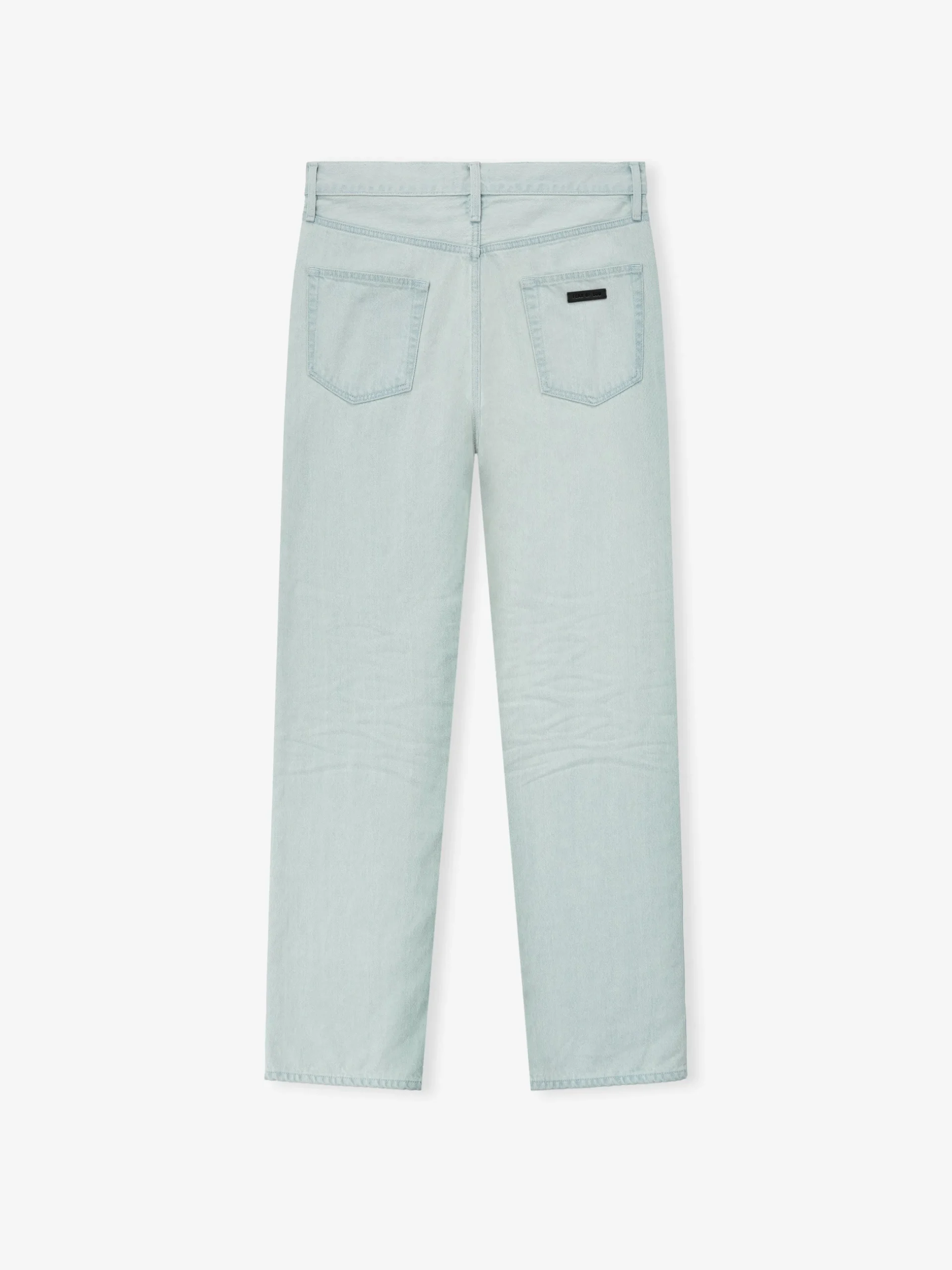 Bleach Washed Denim Straight 5 Pocket