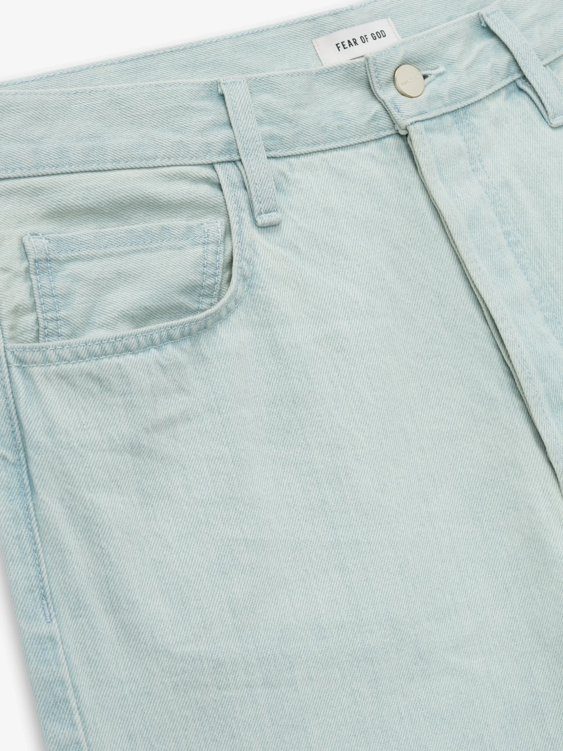Bleach Washed Denim Straight 5 Pocket