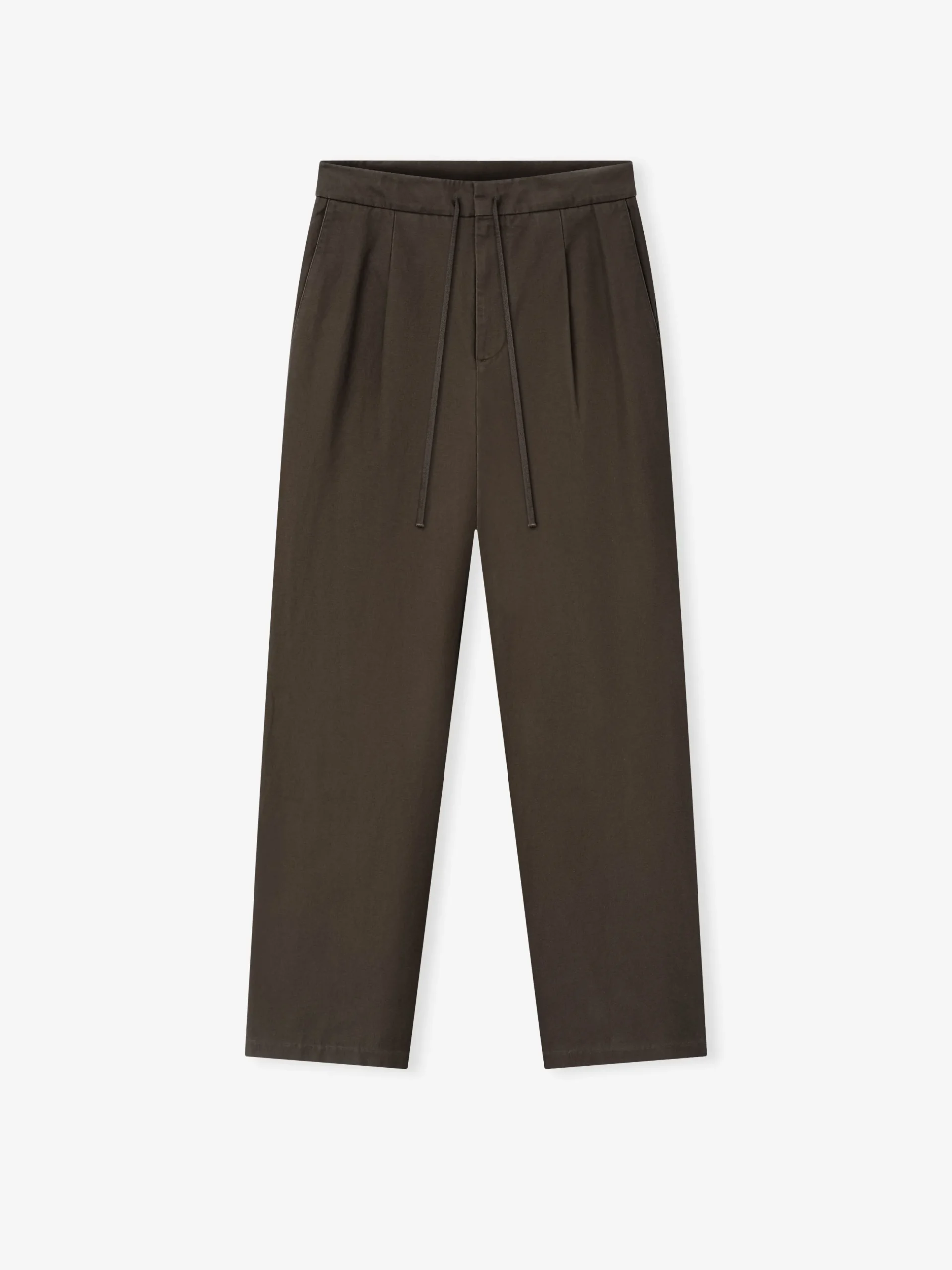 Cotton Canvas Pleat Front Pant