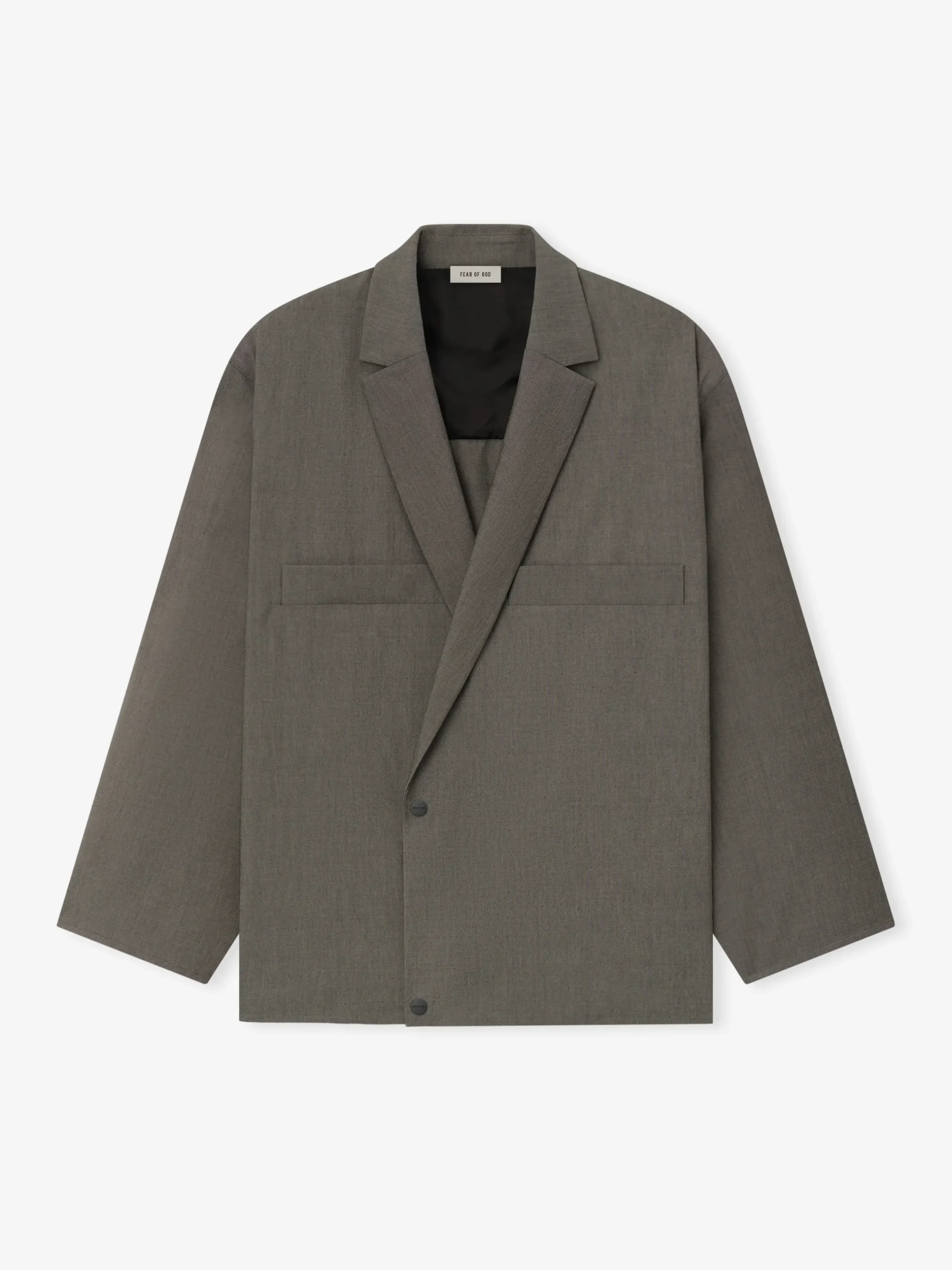 Cotton Wool Oxford Shirt Jacket