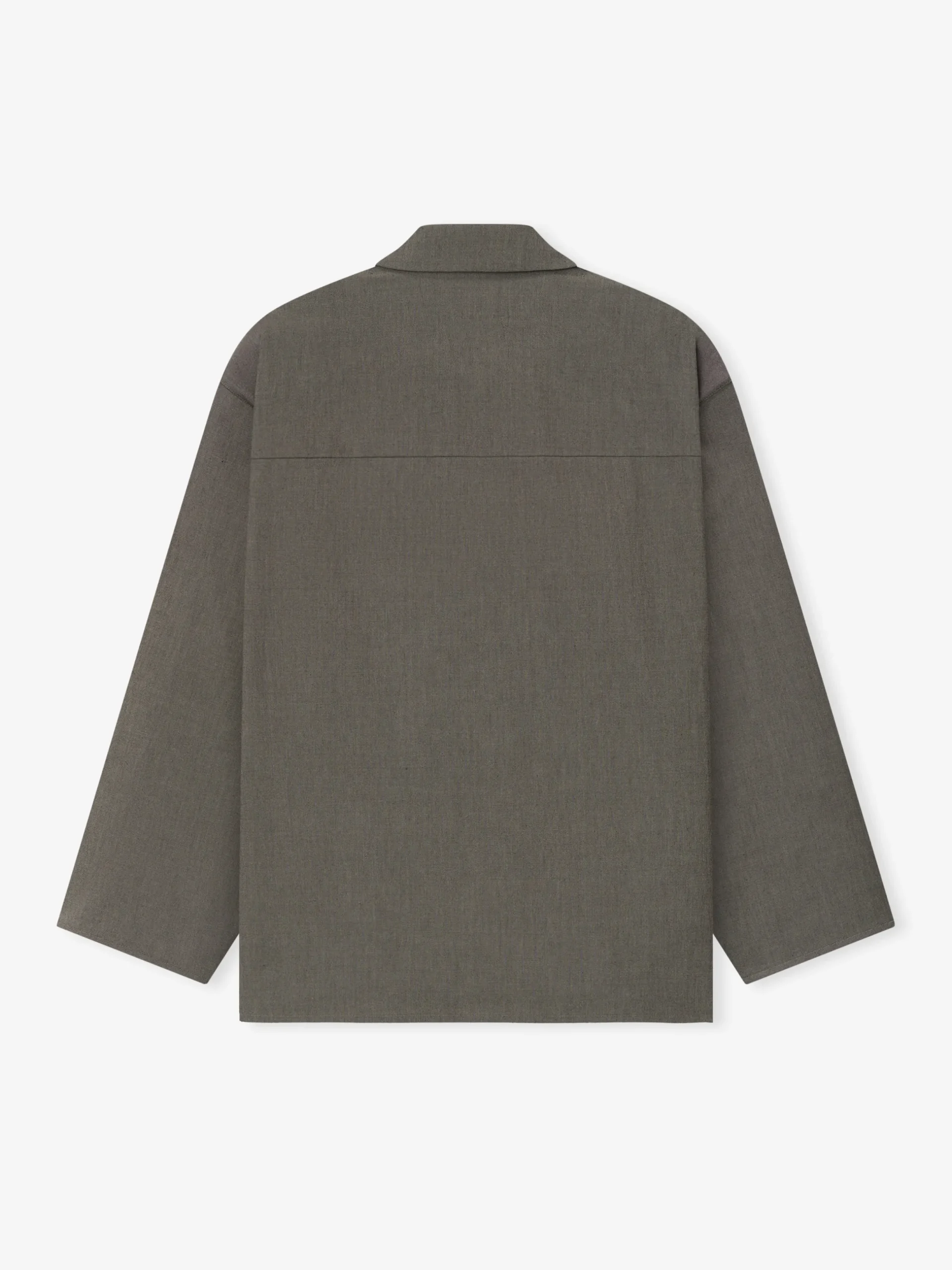 Cotton Wool Oxford Shirt Jacket