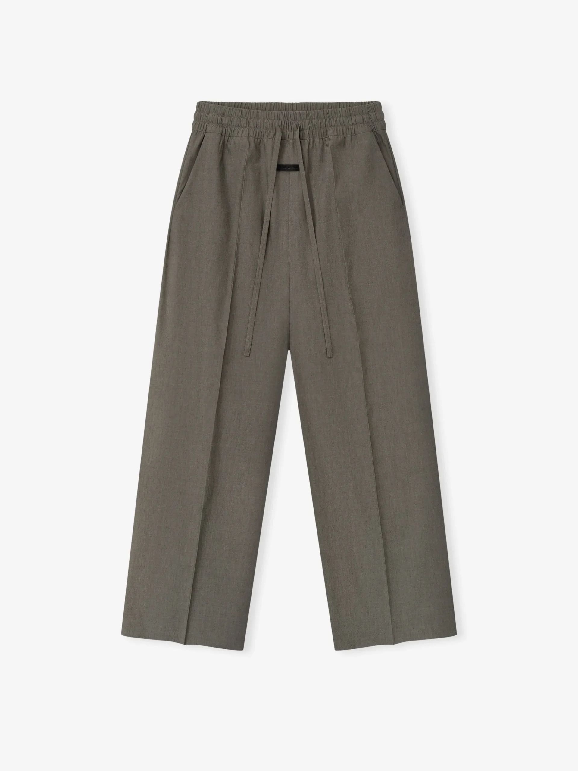 Cotton Wool Oxford Wide Leg Drawstring Pants