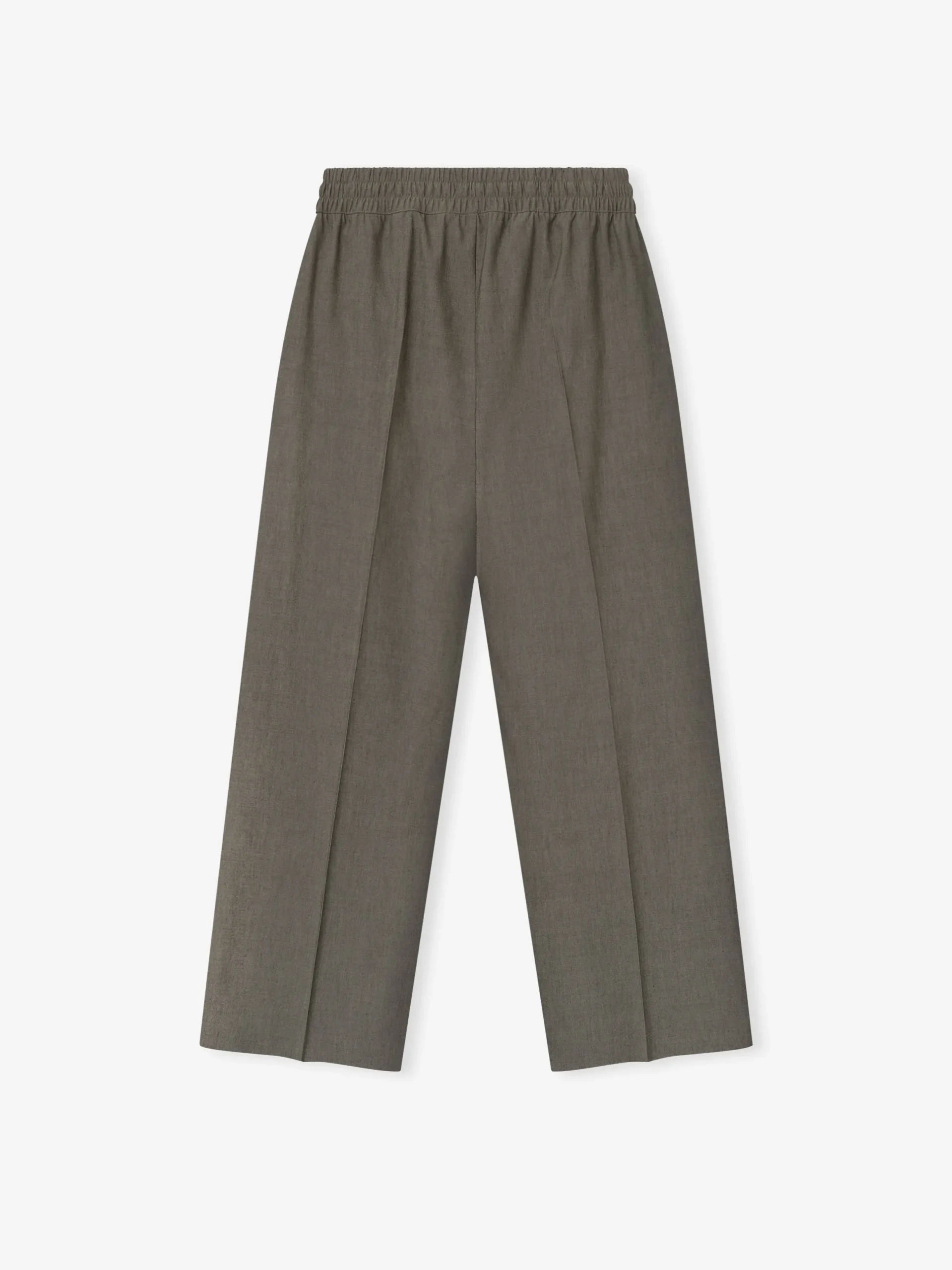 Cotton Wool Oxford Wide Leg Drawstring Pants