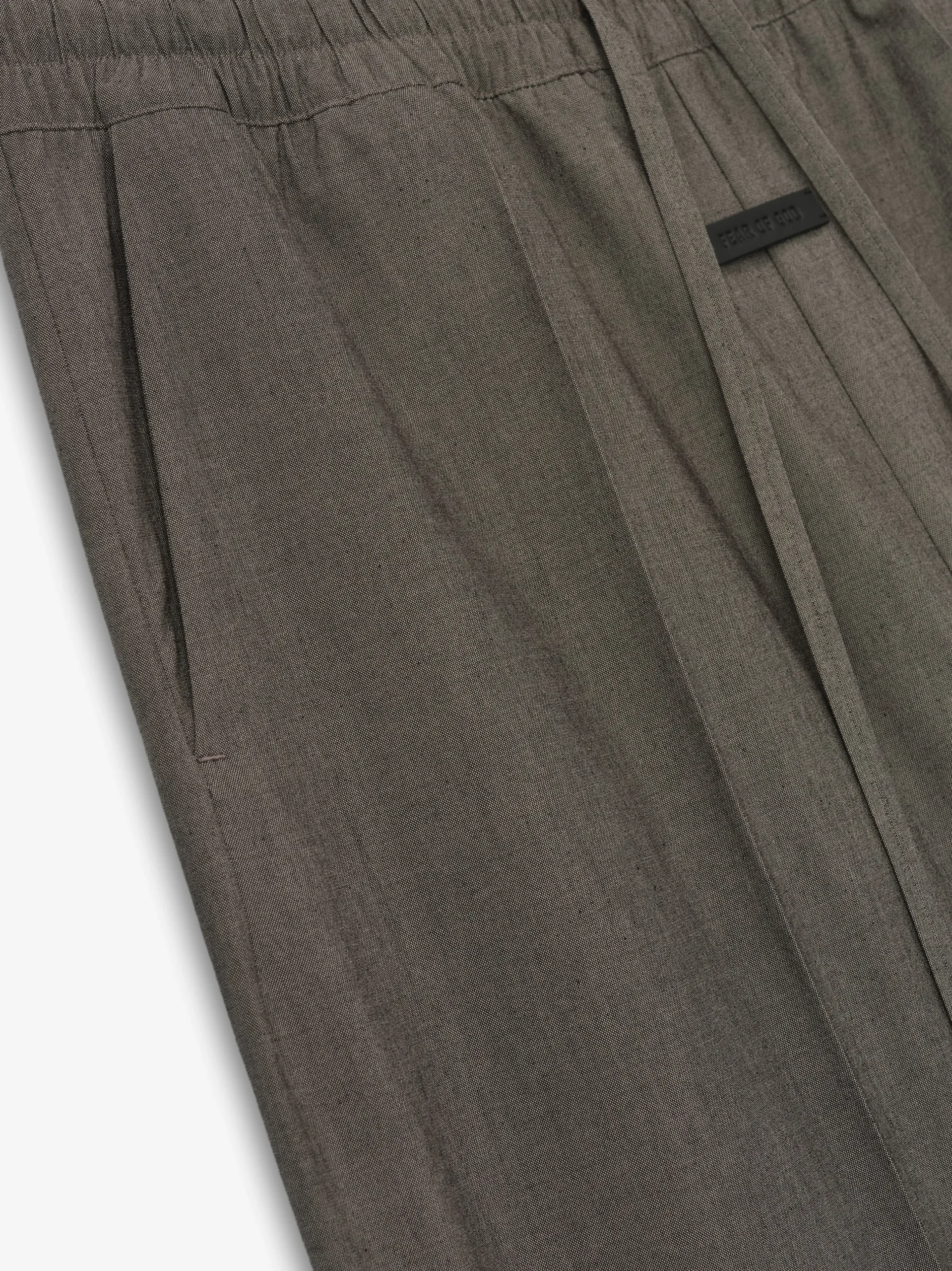 Cotton Wool Oxford Wide Leg Drawstring Pants
