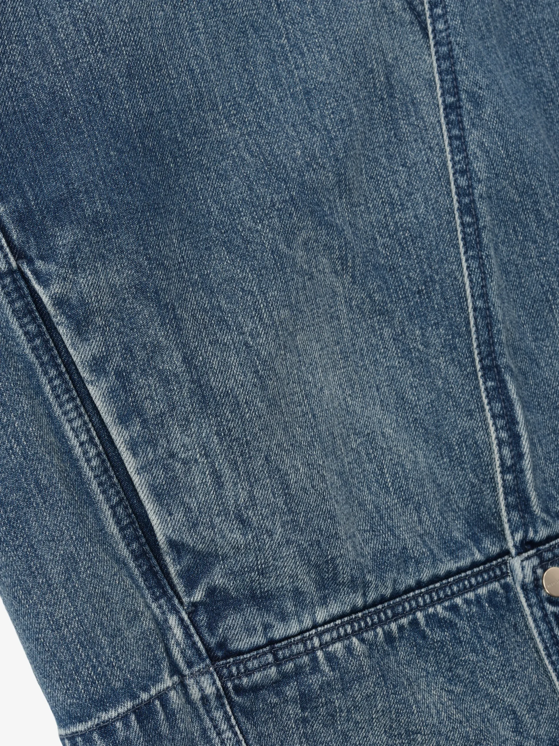 Denim Lapelless Jacket
