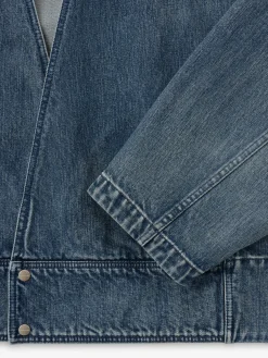 Denim Lapelless Jacket