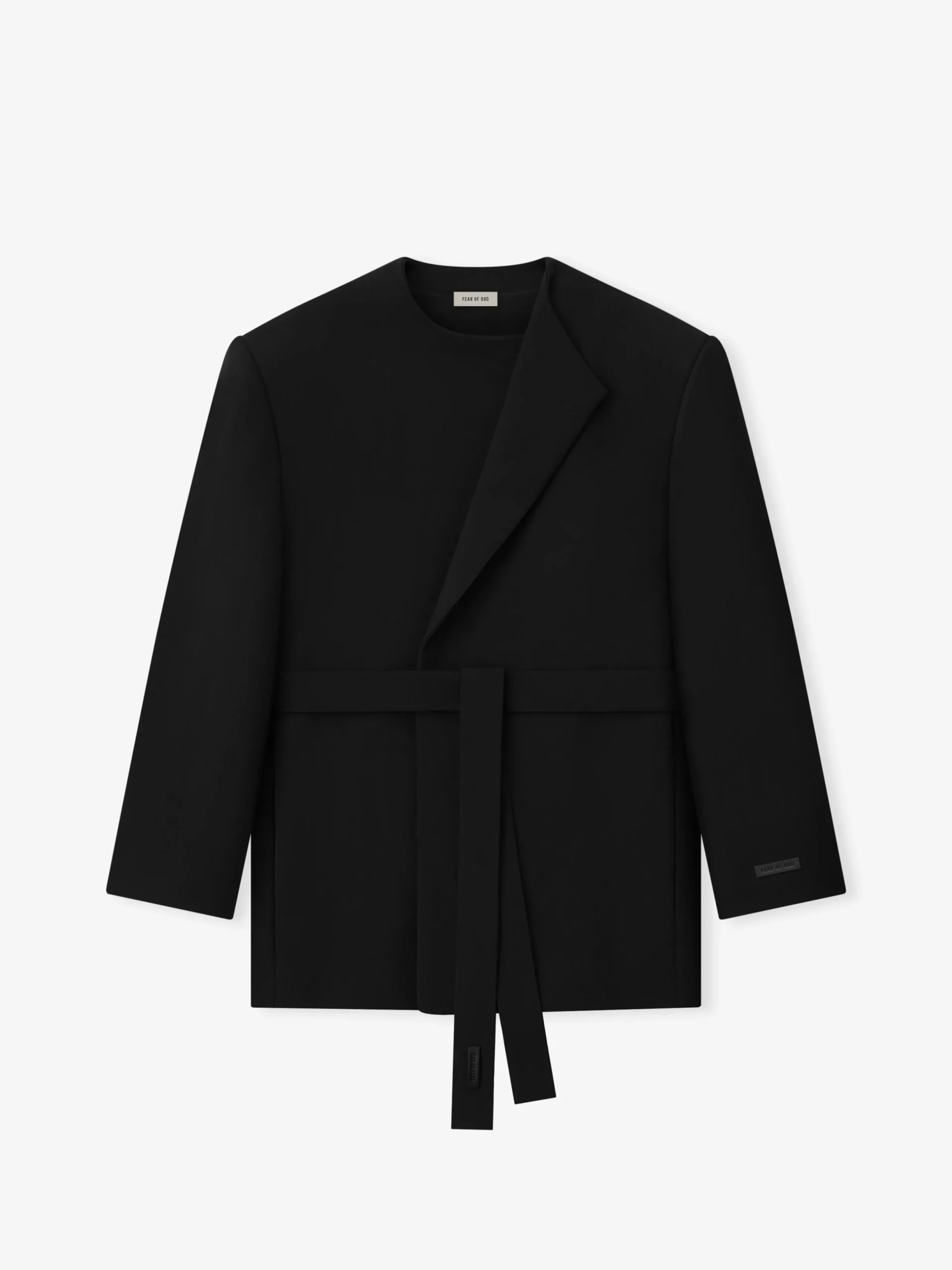Double Weave Wool Crewneck Jacket