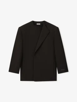 Double Weave Wool Crewneck Jacket