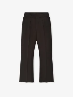 Double Weave Wool Tailored Flared Pants