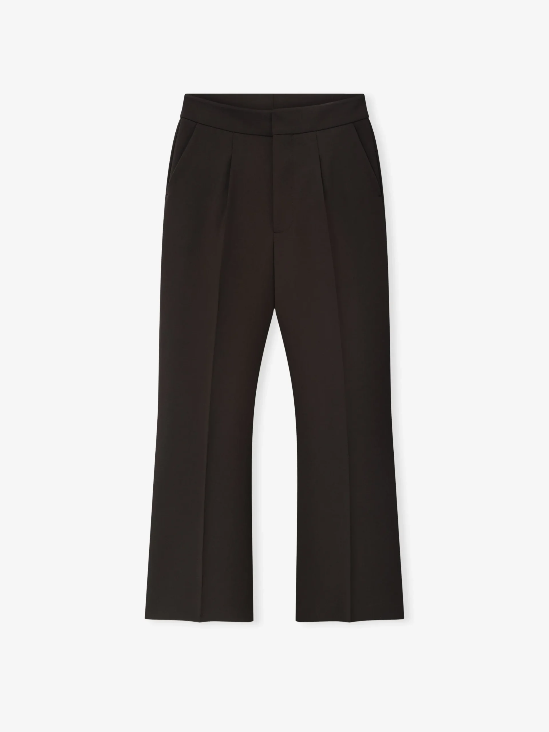 Double Weave Wool Tailored Flared Pants
