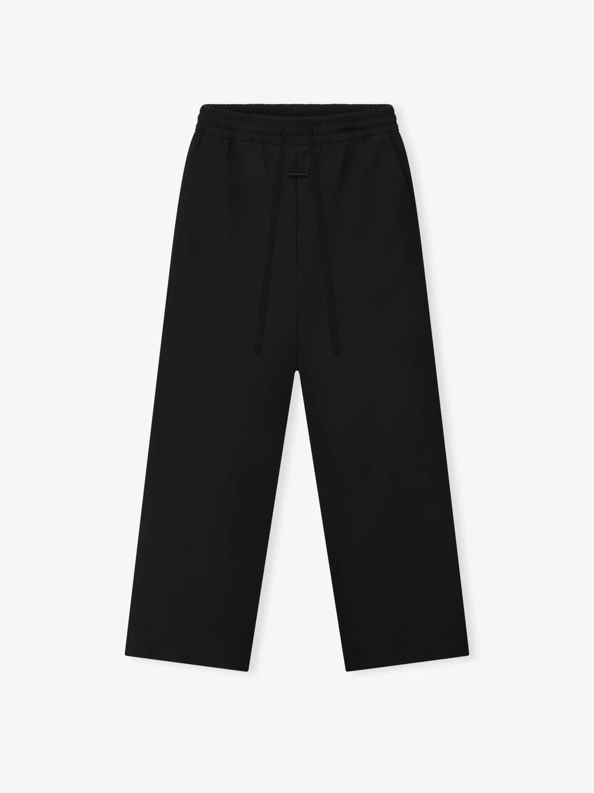 Double Weave Wool Wide Leg Drawstring Pants