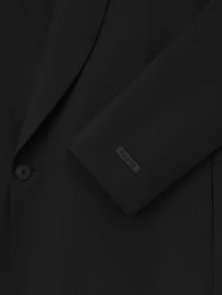 Double-Breasted Wool Poplin Shawl Collar Jacket