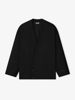 Easy Care Wool Relaxed Lapelless Jacket