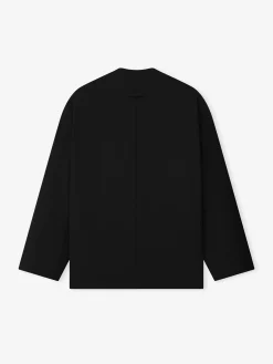 Easy Care Wool Relaxed Lapelless Jacket