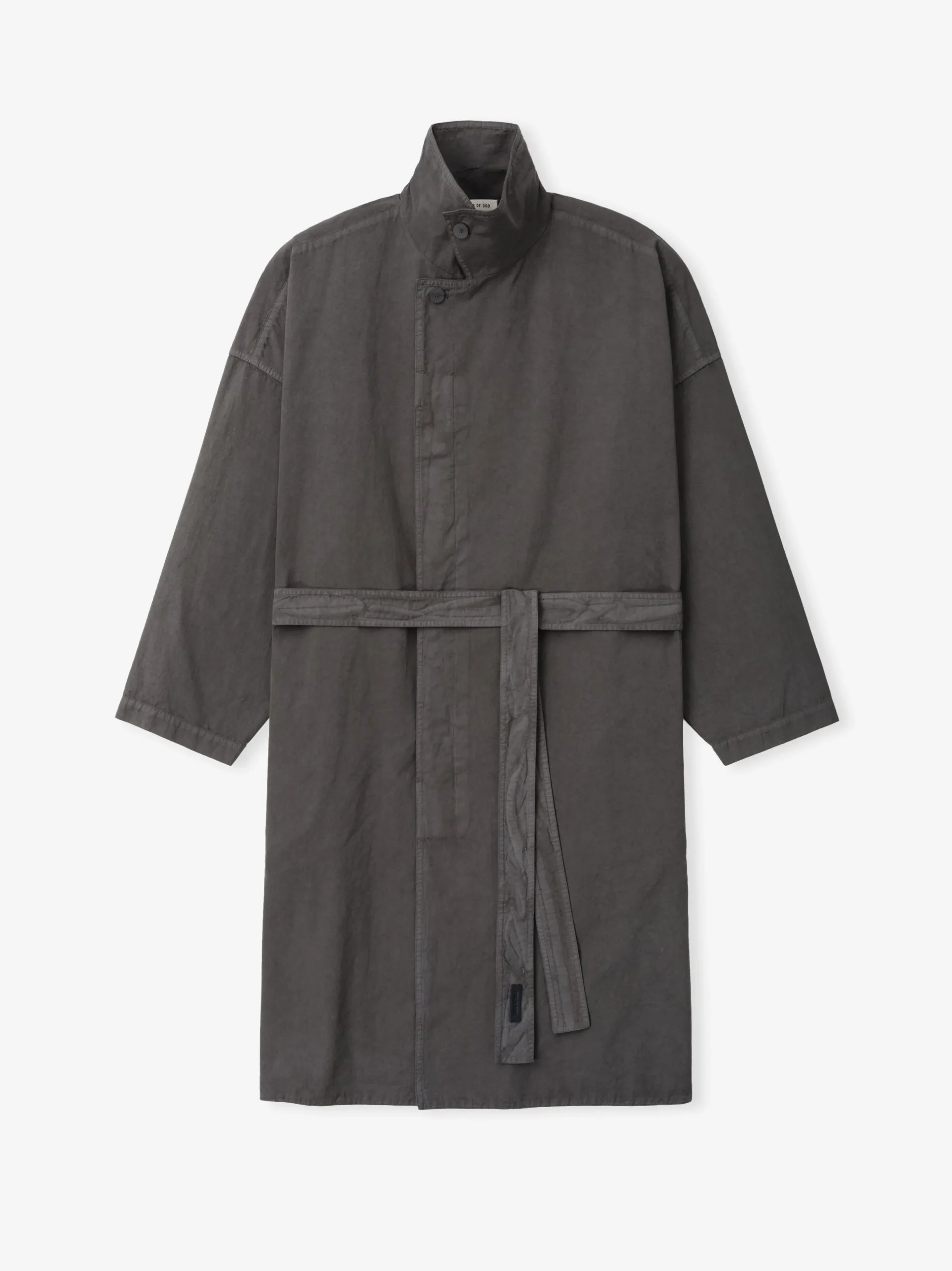 Garment-Dyed Cropped Sleeve Car Coat