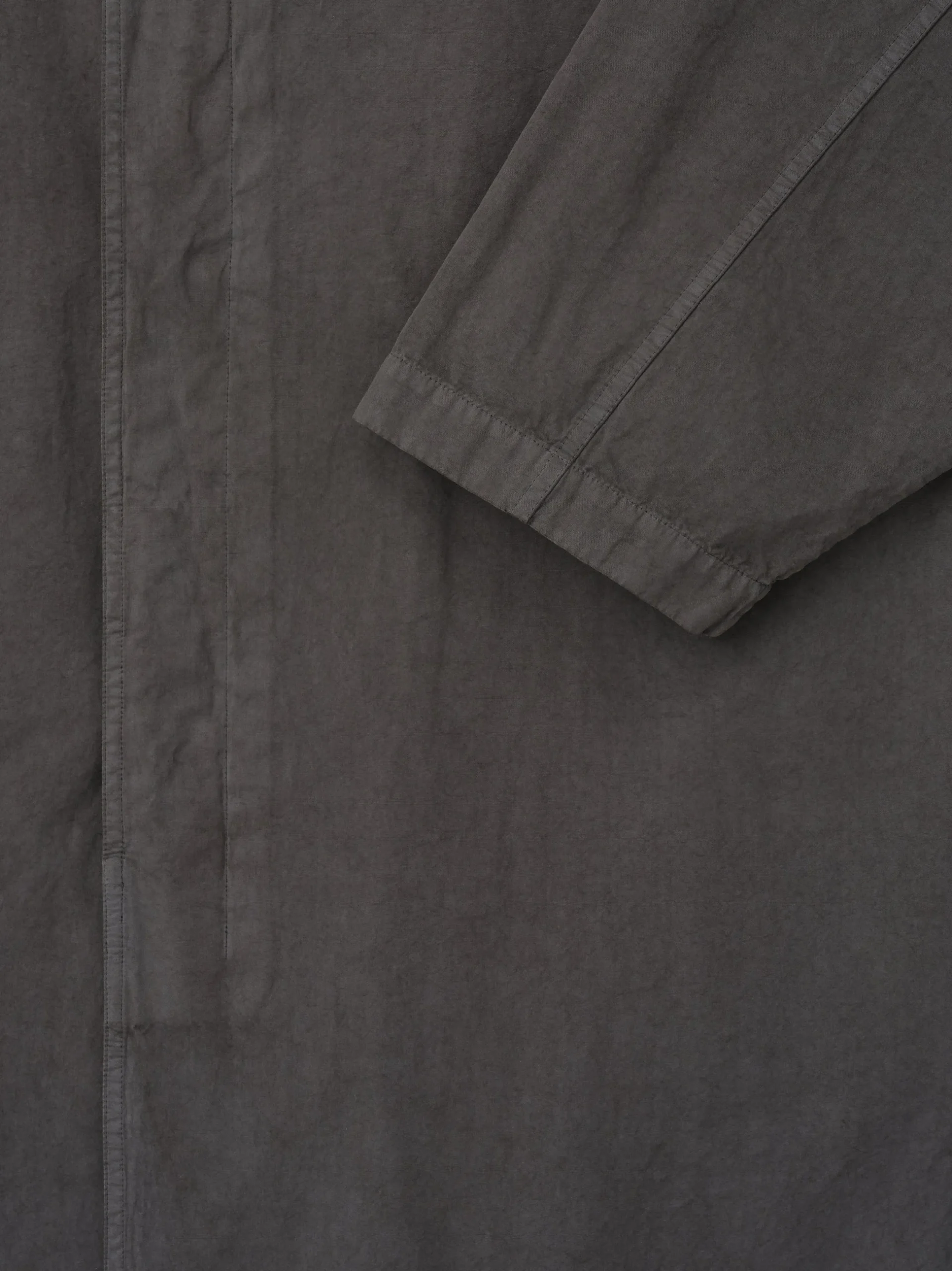 Garment-Dyed Cropped Sleeve Car Coat