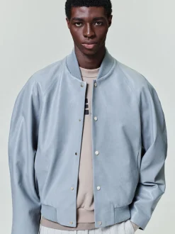 Leather 9 Raglan Bomber Jacket