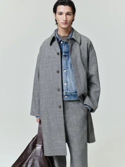 Mouline Wool Relaxed Trench Coat