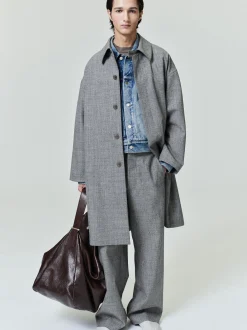 Mouline Wool Relaxed Trench Coat