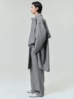 Mouline Wool Relaxed Trench Coat