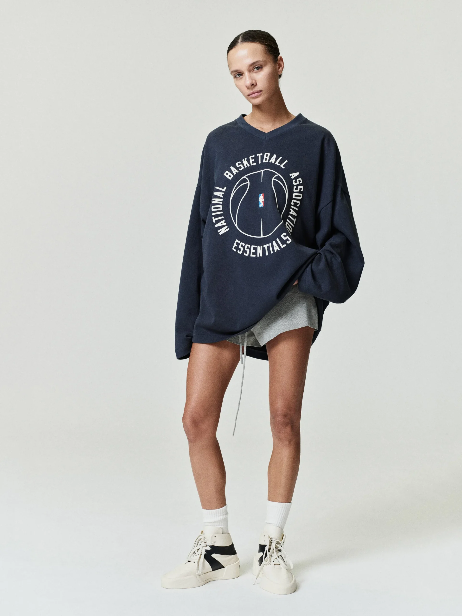 NBA X Barkley Hendricks Long Sleeve V-Neck Tee