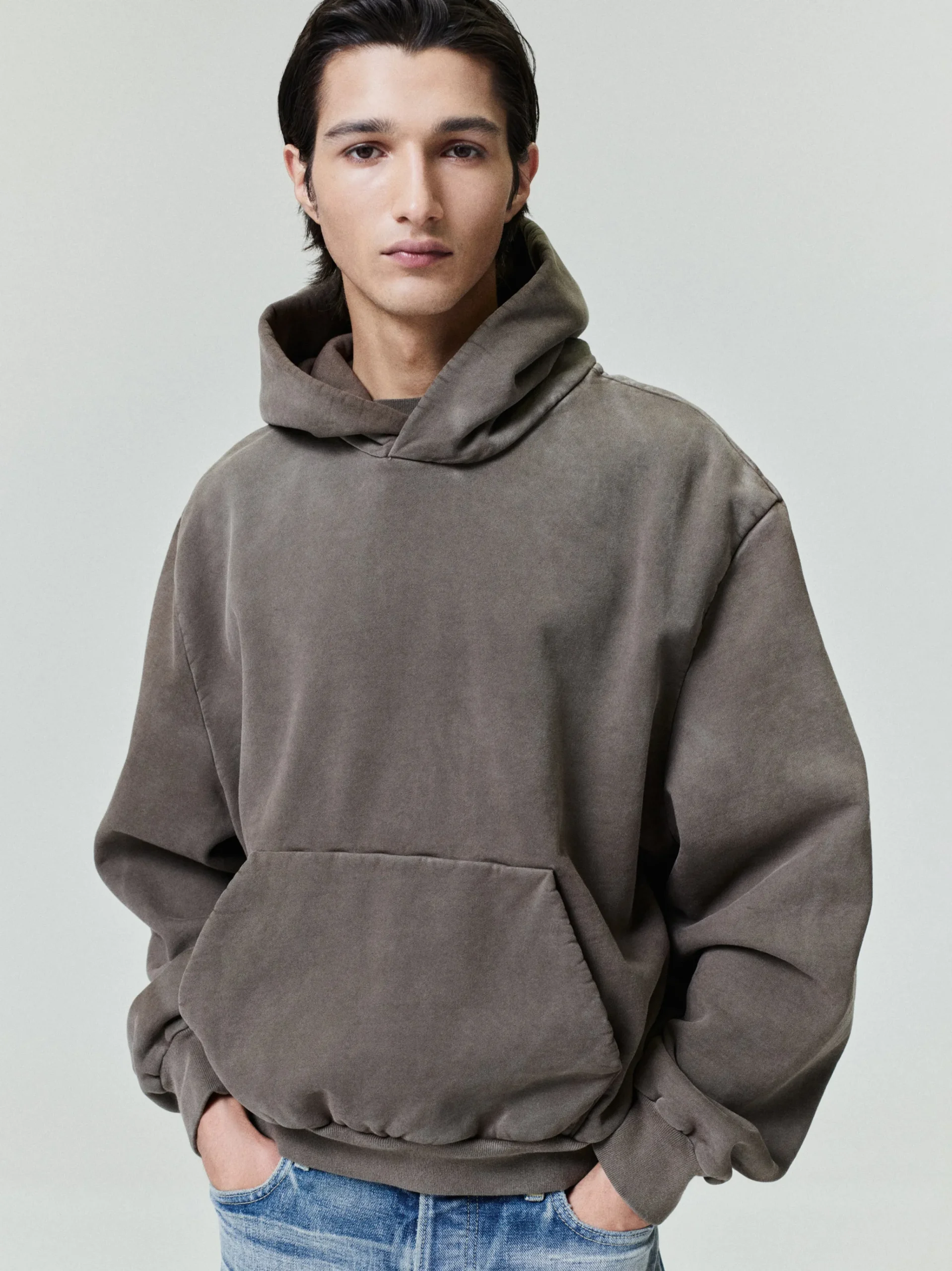 Sunfaded Classic Half Raglan Hoodie W/ Pocket