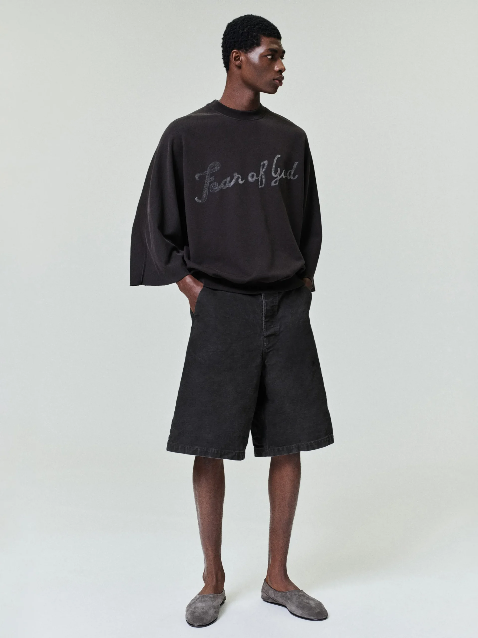 Washed Canvas Utility Shorts