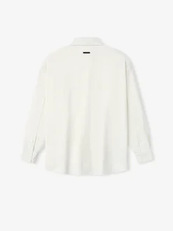 Womens Cotton Oxford Signature Button Up Shirt
