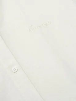 Womens Cotton Oxford Signature Button Up Shirt