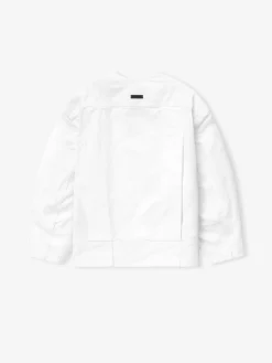 Womens Cotton Twill Relaxed Lapelless Jacket
