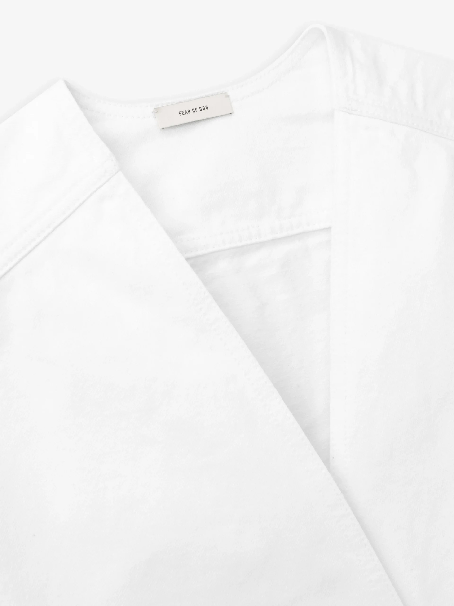 Womens Cotton Twill Relaxed Lapelless Jacket