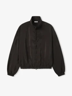 Womens Crinkle Viscose Track Jacket