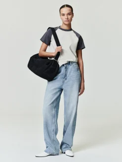 Womens Denim Straight Leg Jeans