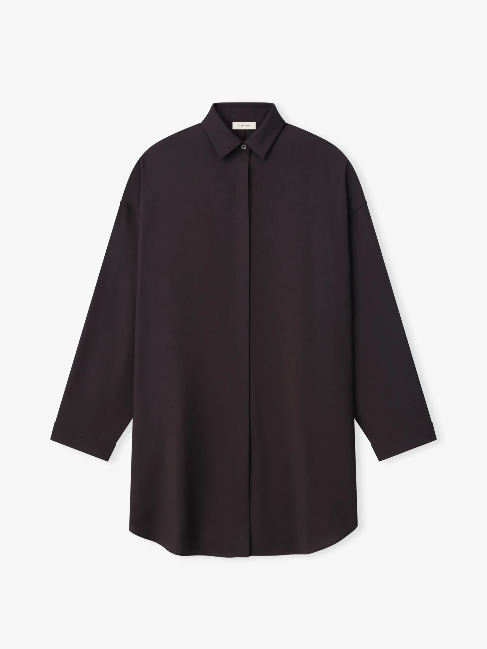Womens Easy Care Wool Relaxed Shirt