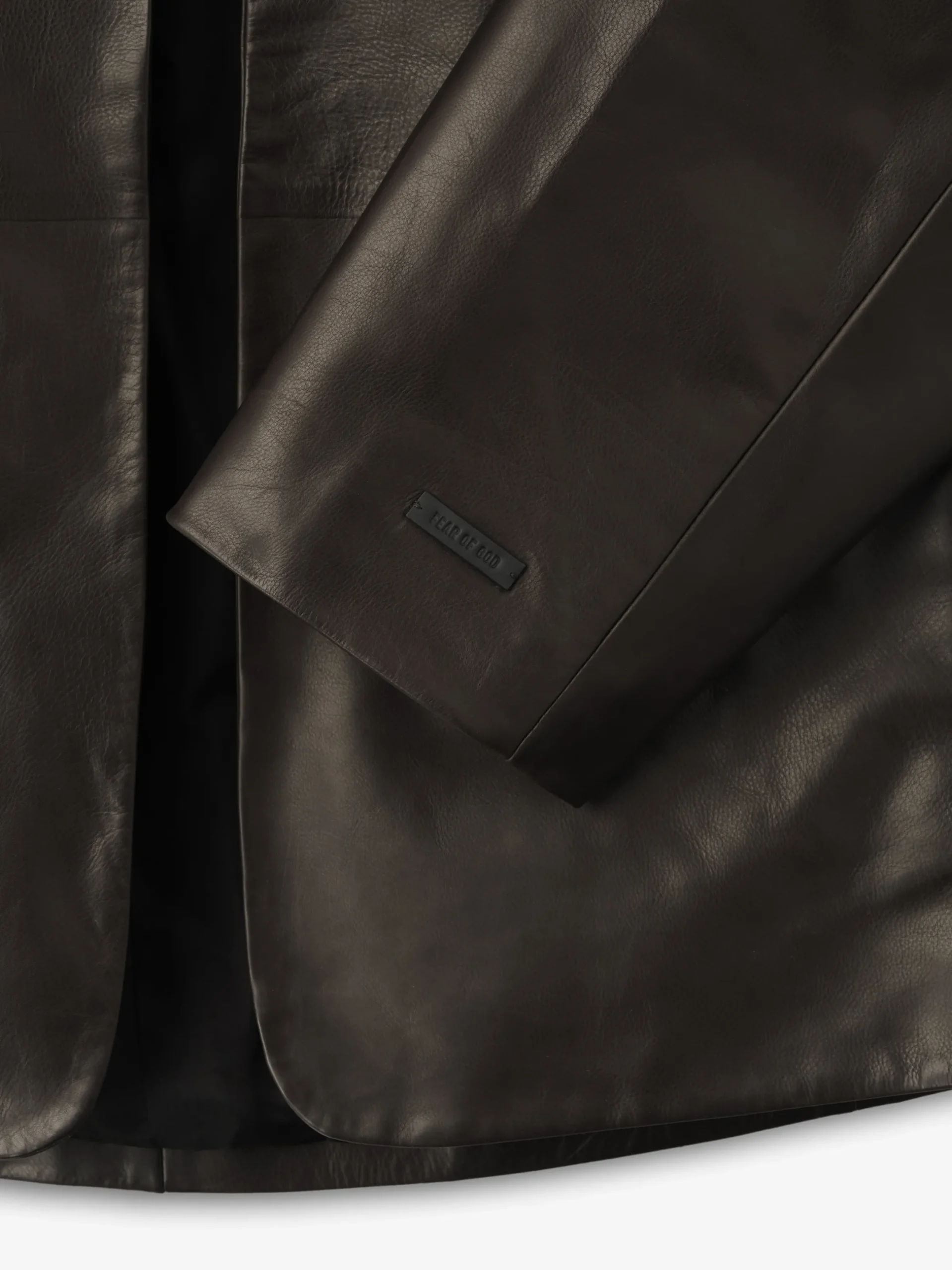 Womens Leather Collarless Jacket