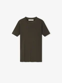 Womens Rib Fitted Short Sleeve Tee