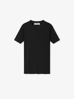 Womens Rib Fitted Short Sleeve Tee