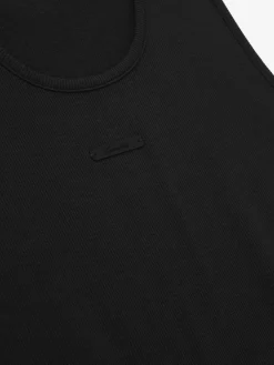 Womens Rib Knit Fitted Tank