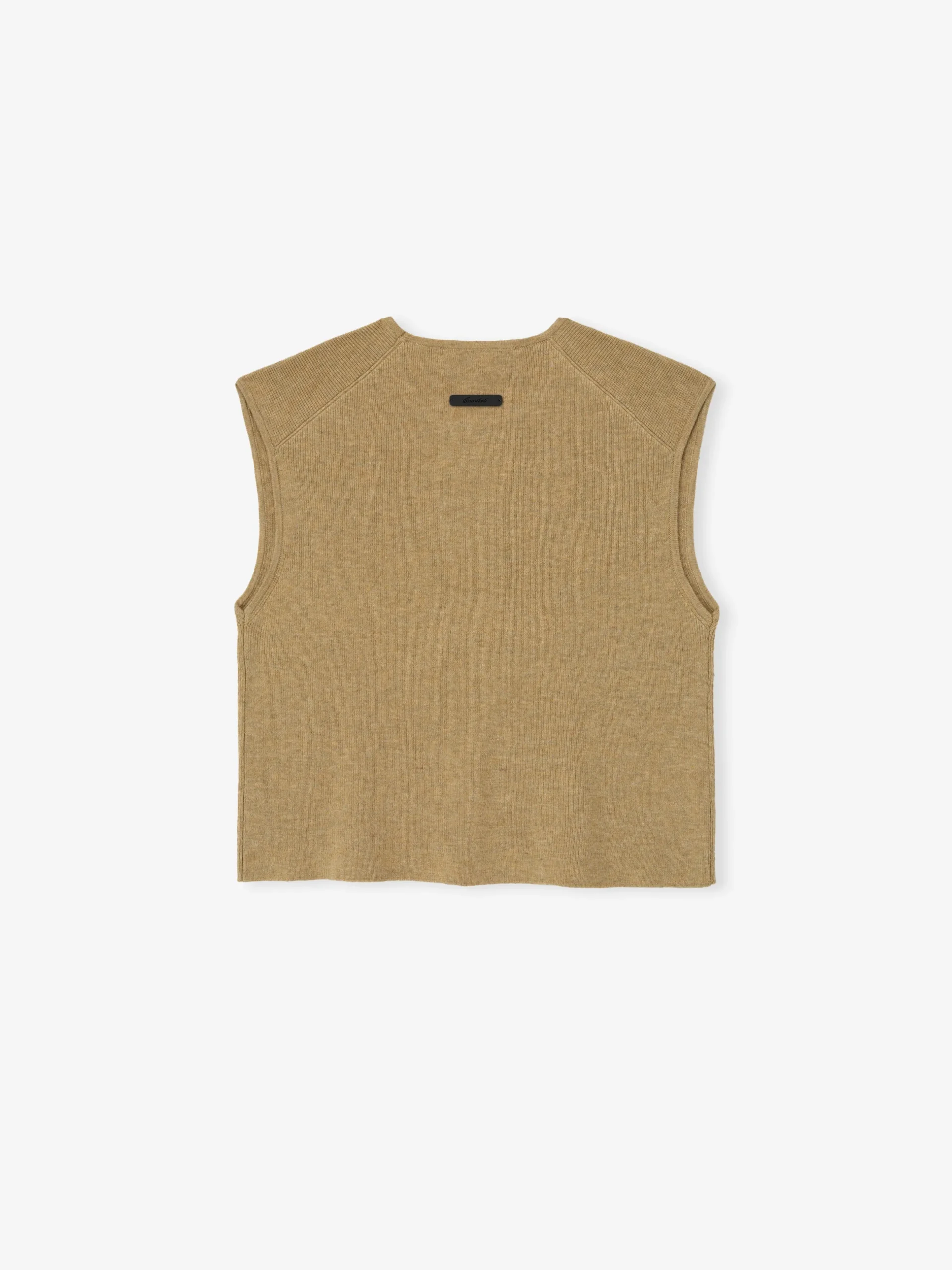 Womens Signature Rib Knit Cropped Top