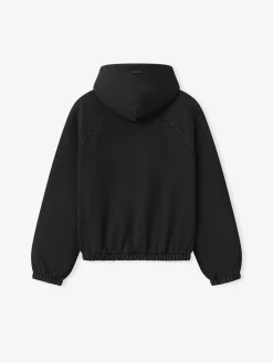 Womens Sunfaded Classic Half Raglan Fleece Hoodie