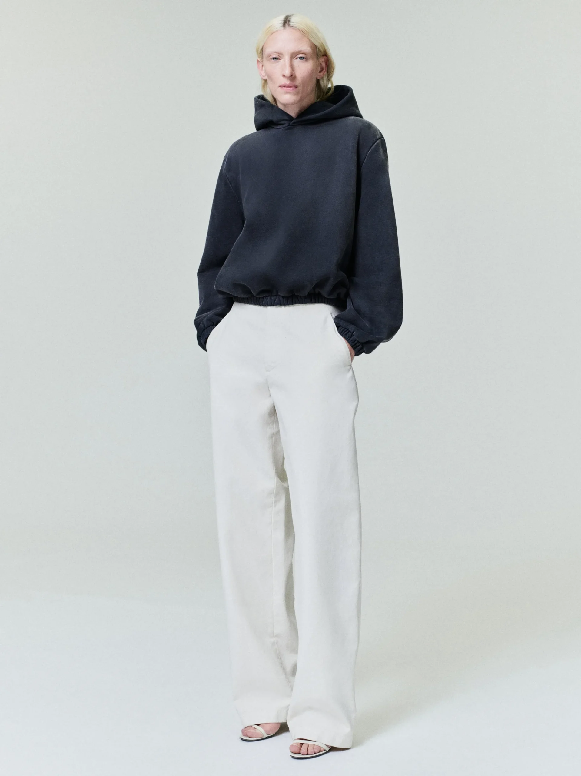 Womens Sunfaded Classic Half Raglan Fleece Hoodie