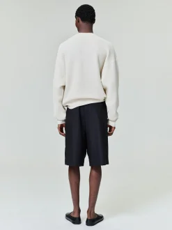 Wool Cotton Sport Mesh Knit Sweater