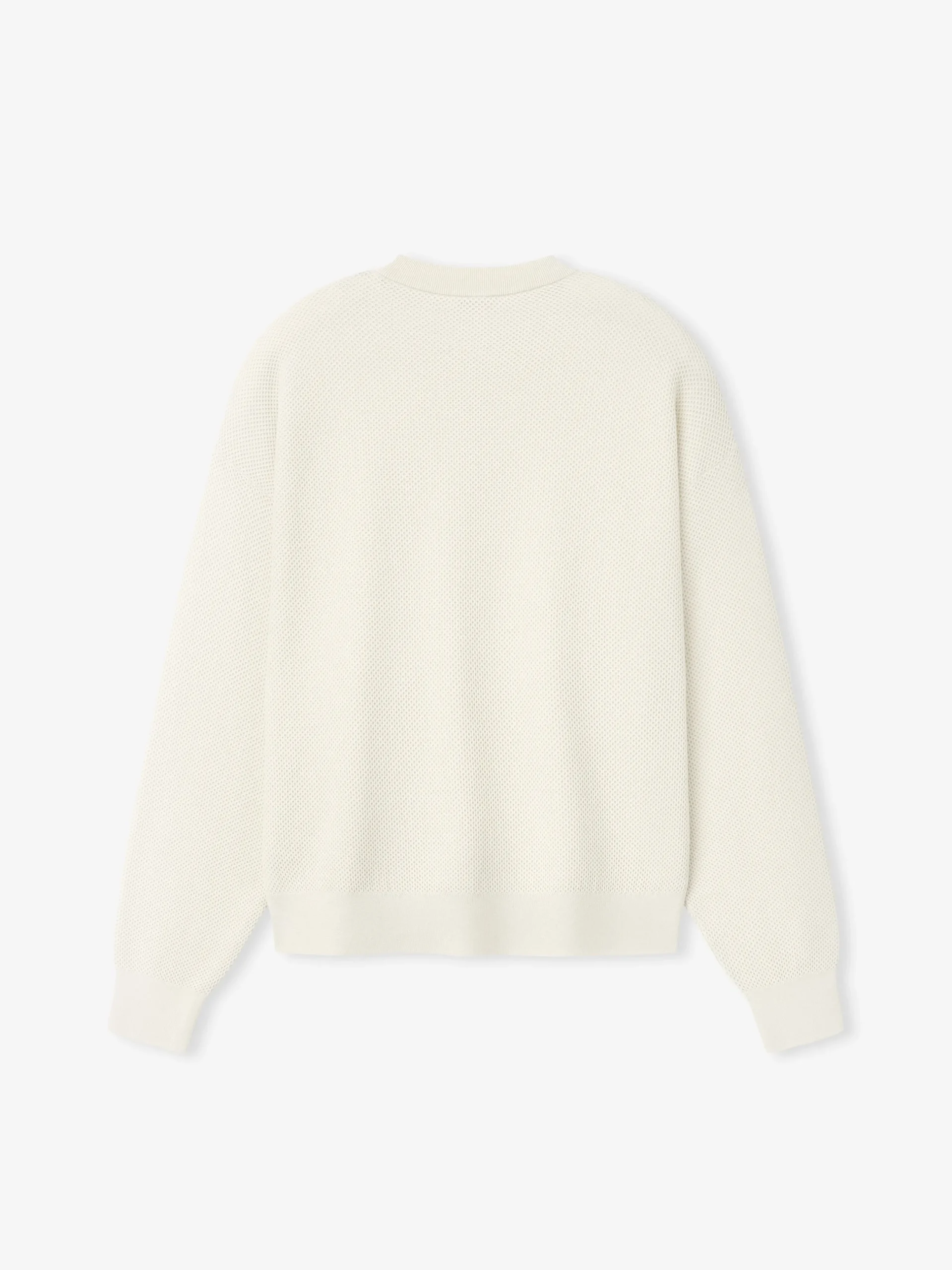 Wool Cotton Sport Mesh Knit Sweater