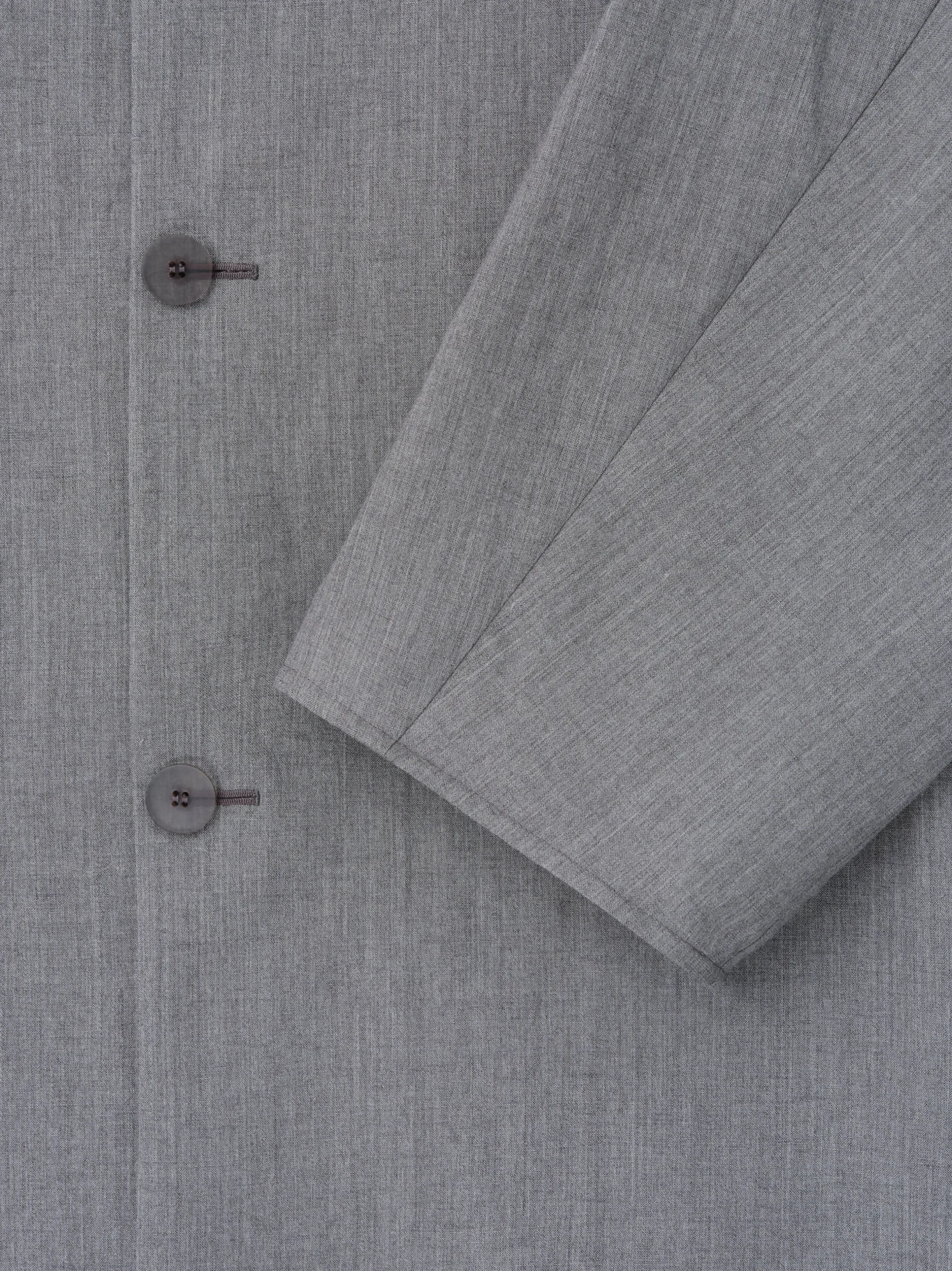 Wool Linen Collarless Sport Jacket