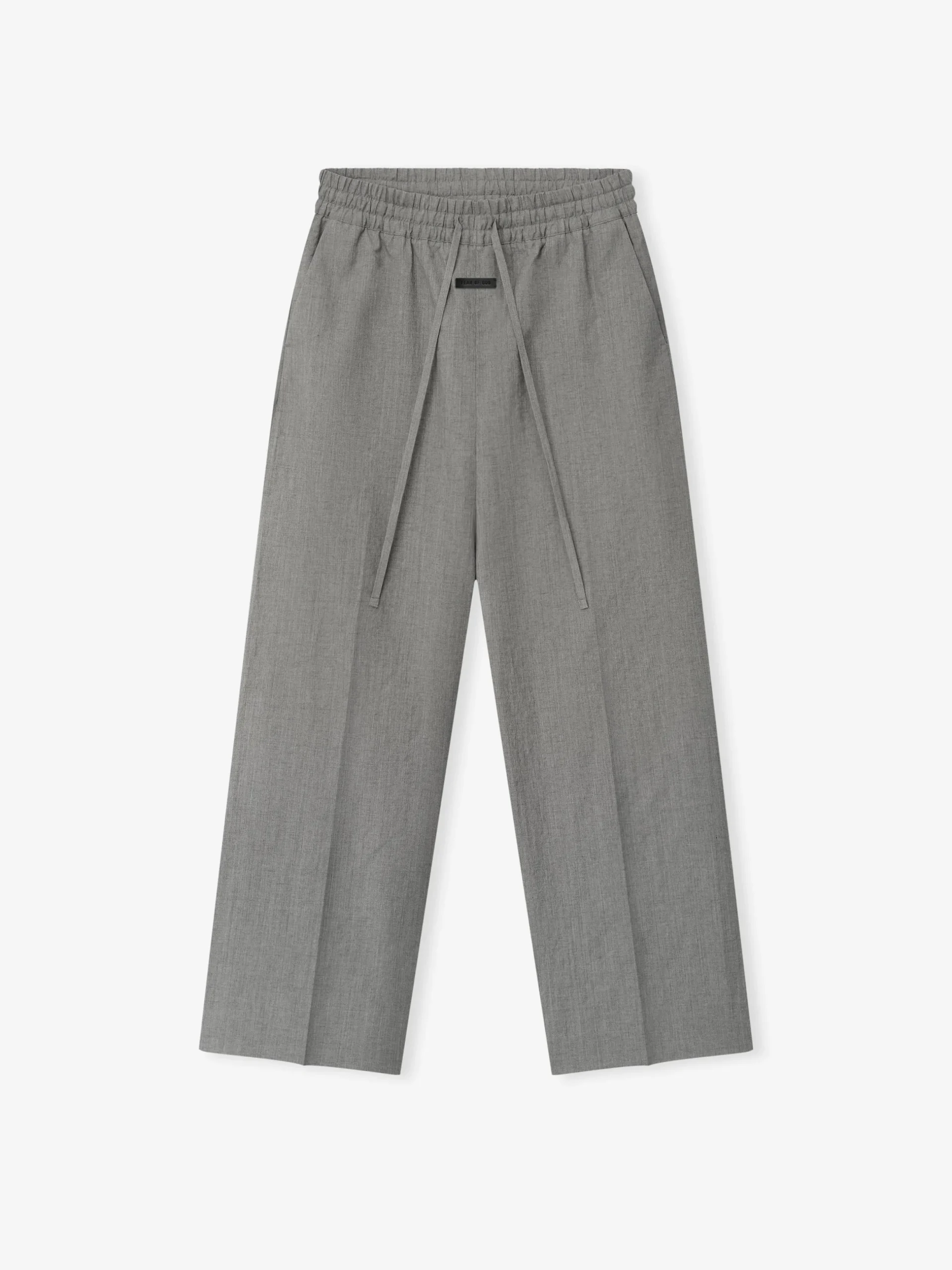 Wool Linen Wide Leg Drawstring Pants