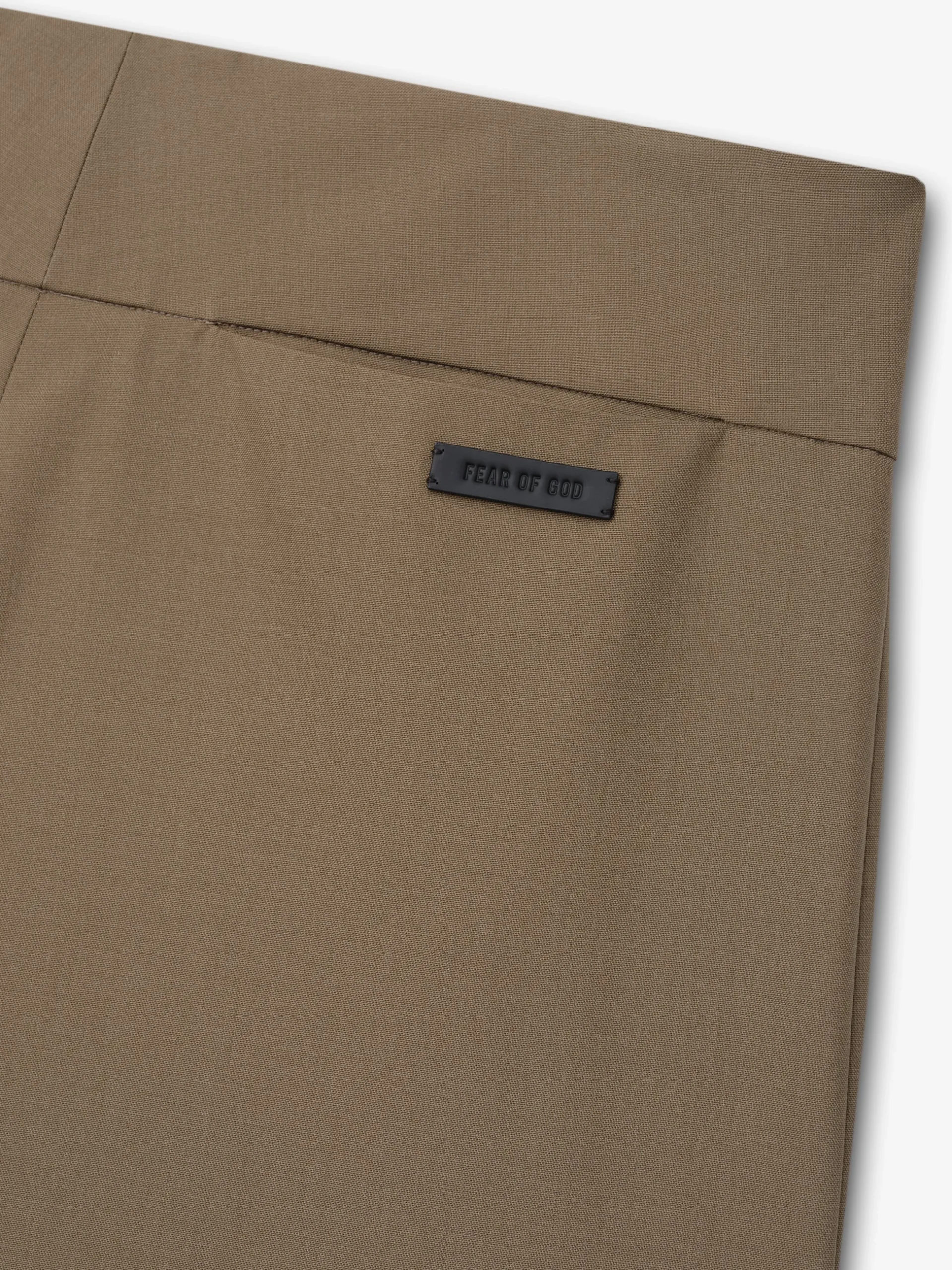 Wool Poplin Casual Flat Front Pants