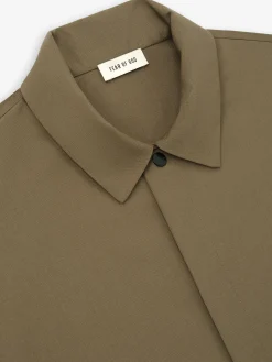 Wool Poplin Relaxed Shirt